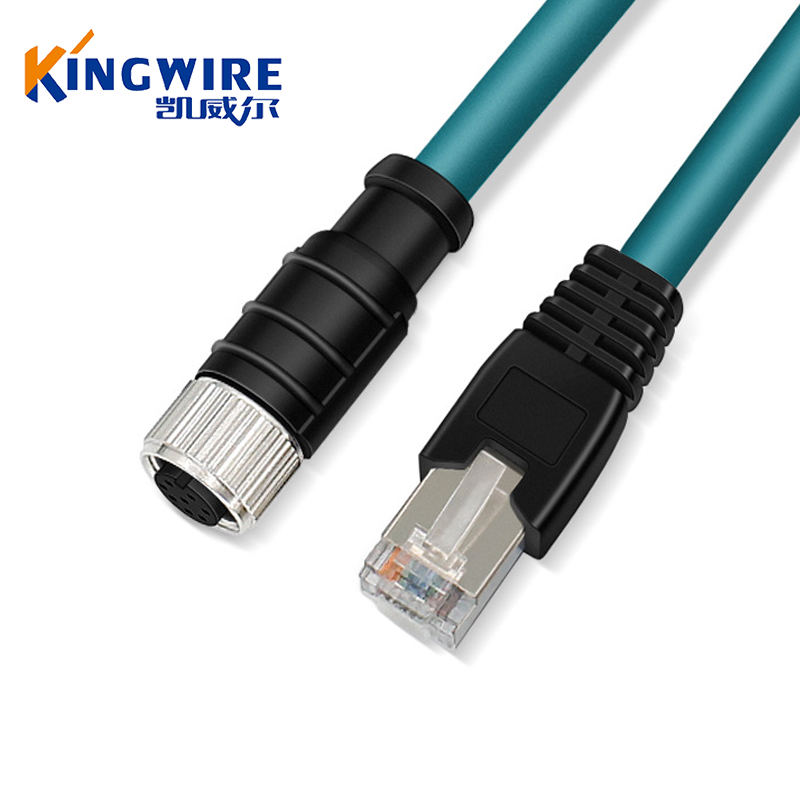 M12 8芯母头A型转RJ45拖链网线