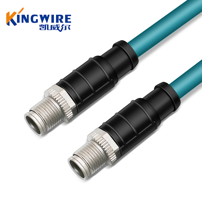 M12转M12公对公 8芯X型拖链网线