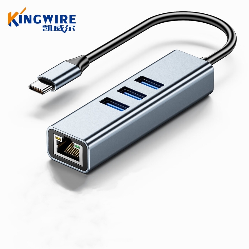 Type-C转千兆网口+三口USB3.0